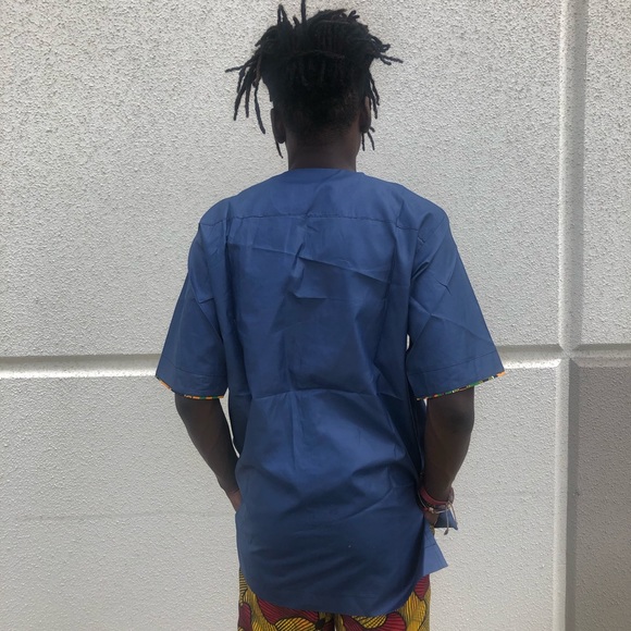 African clothing men Danshiki kente Ankara shirt - Picture 3 of 5